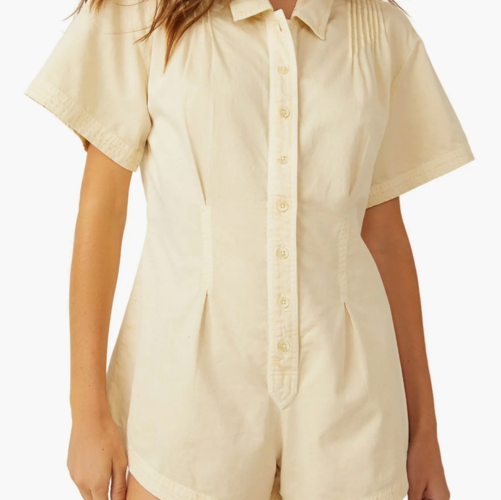 Free People Keep It Crisp Romper ⭐NWT⭐ Size L - Picture 4 of 9